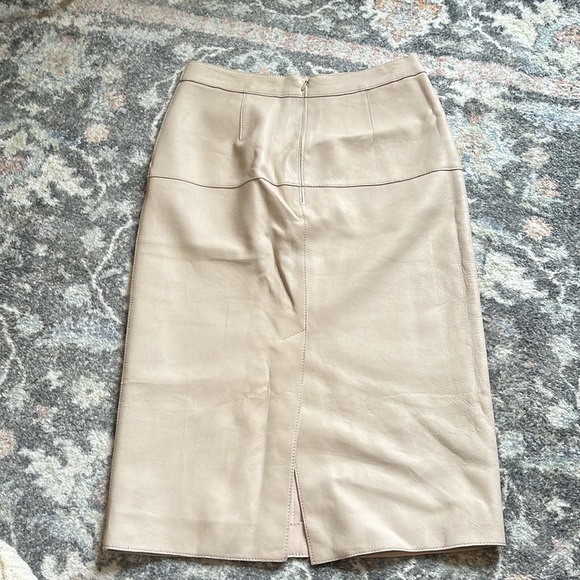 Danier Leather skirt - cream - Picture 5 of 5